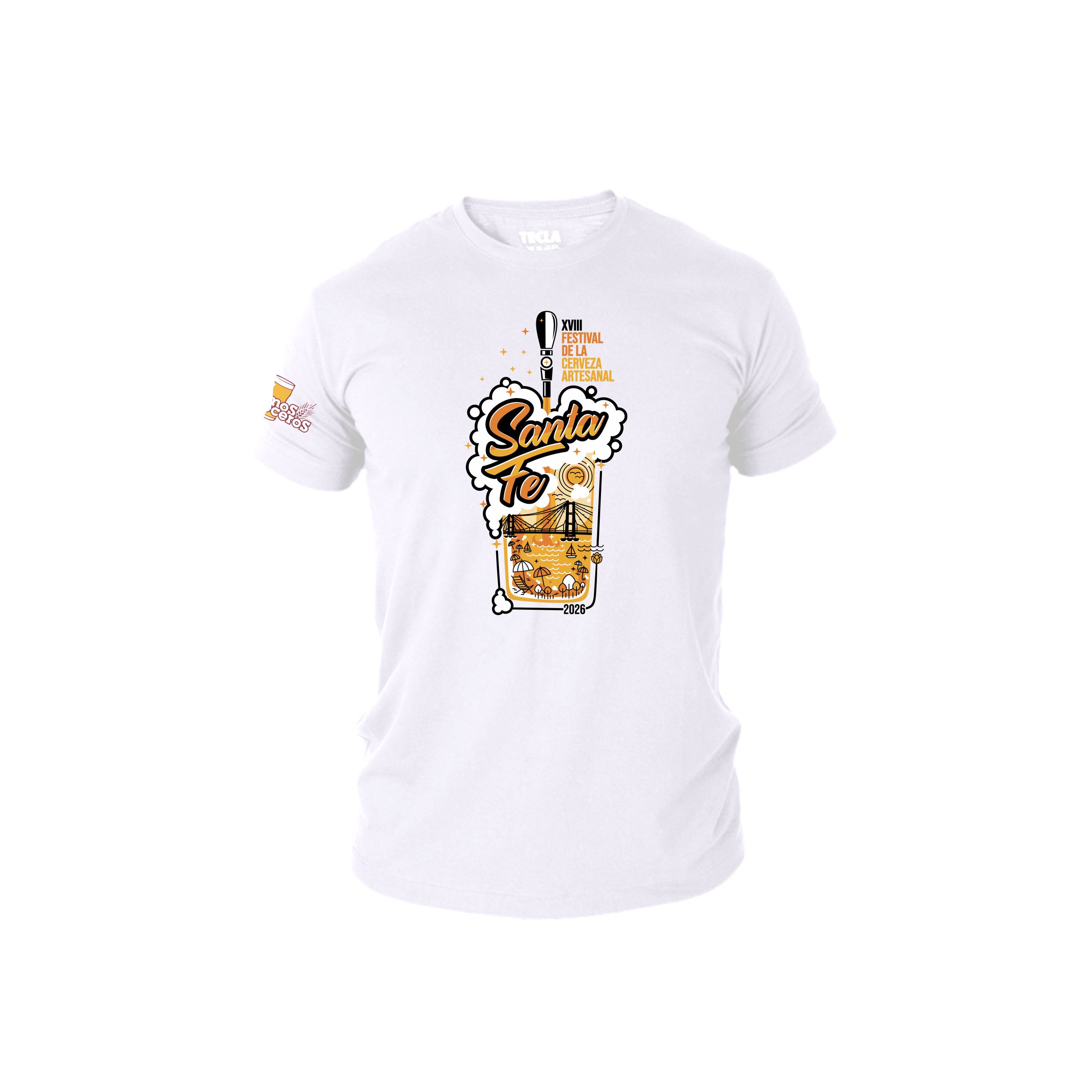 Remera oficial Festival Somos Cerveceros 2026 — color blanco